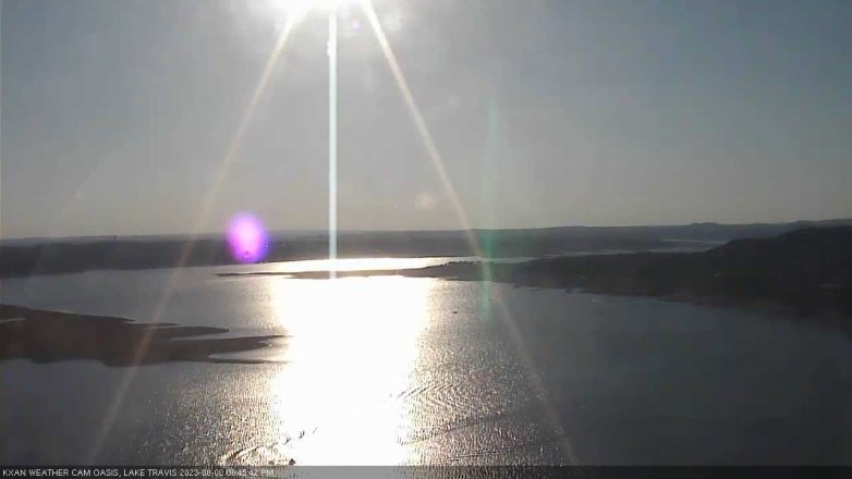 Lake Travis webcam, August 2, 2023 6:45 PM CT
