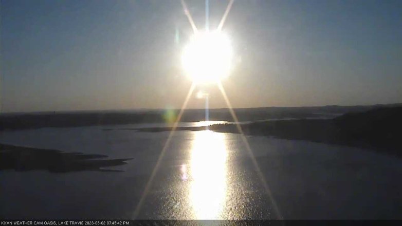 Lake Travis webcam, August 2, 2023 7:45 PM CT