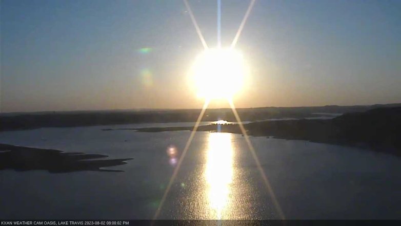 Lake Travis webcam, August 2, 2023 8:00 PM CT