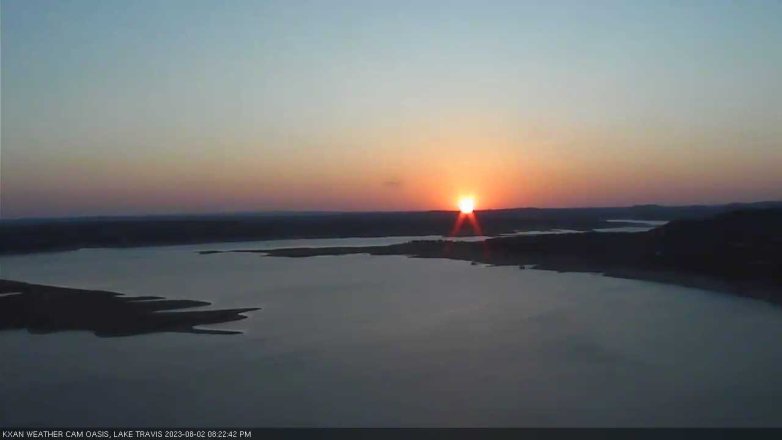 Lake Travis webcam, August 2, 2023 8:25 PM CT