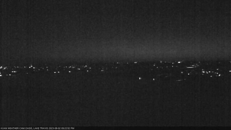 Lake Travis webcam, August 2, 2023 9:25 PM CT