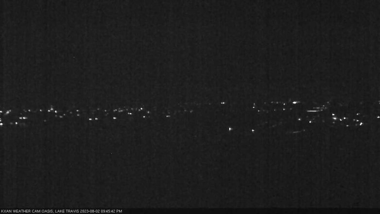 Lake Travis webcam, August 2, 2023 9:45 PM CT