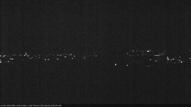 Lake Travis webcam, August 2, 2023 10:00 PM CT