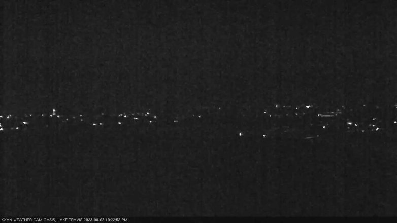 Lake Travis webcam, August 2, 2023 10:25 PM CT