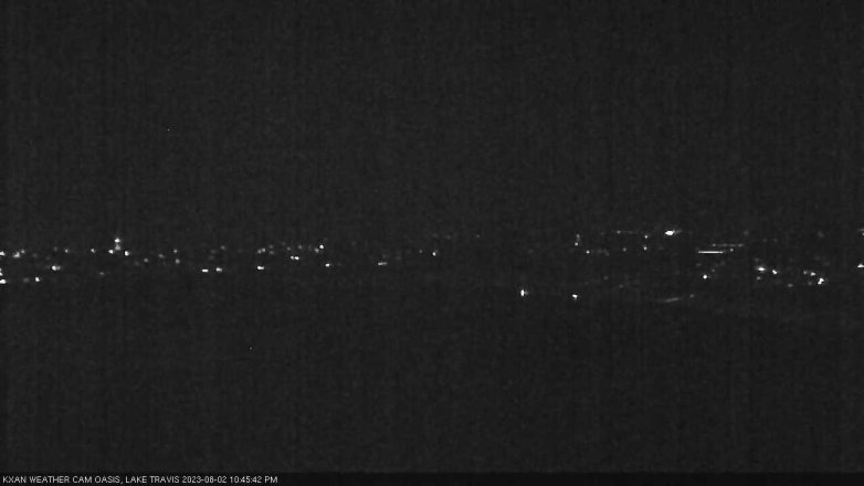 Lake Travis webcam, August 2, 2023 10:45 PM CT