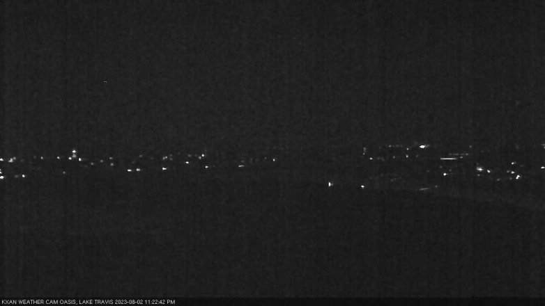 Lake Travis webcam, August 2, 2023 11:25 PM CT