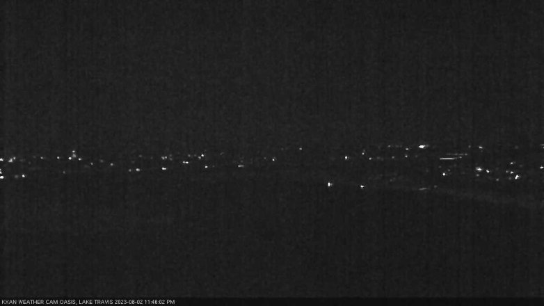 Lake Travis webcam, August 2, 2023 11:45 PM CT