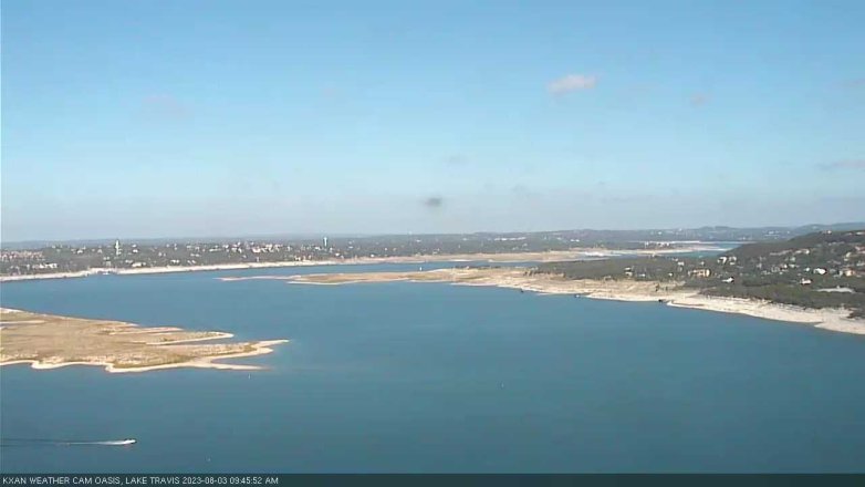 Lake Travis webcam, August 3, 2023 9:45 AM CT