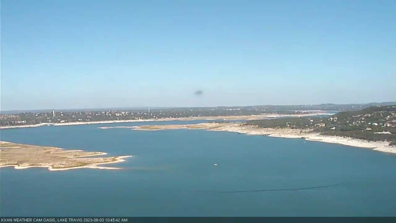Lake Travis webcam, August 3, 2023 10:45 AM CT