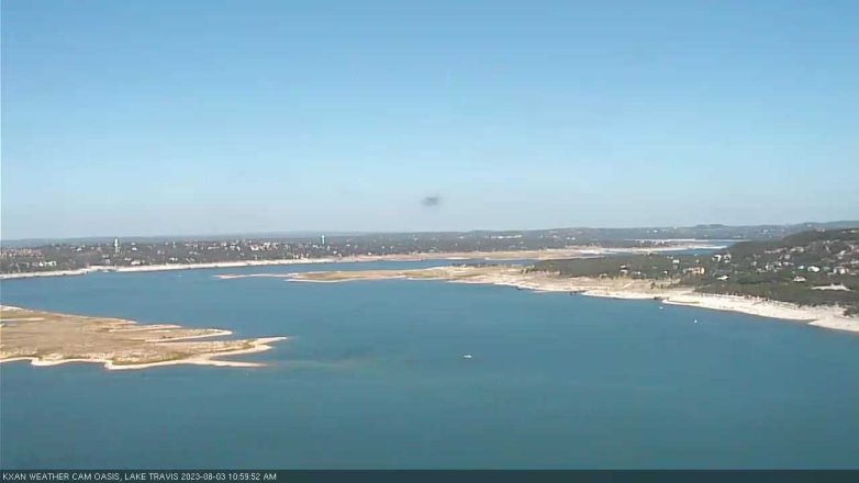 Lake Travis webcam, August 3, 2023 11:00 AM CT