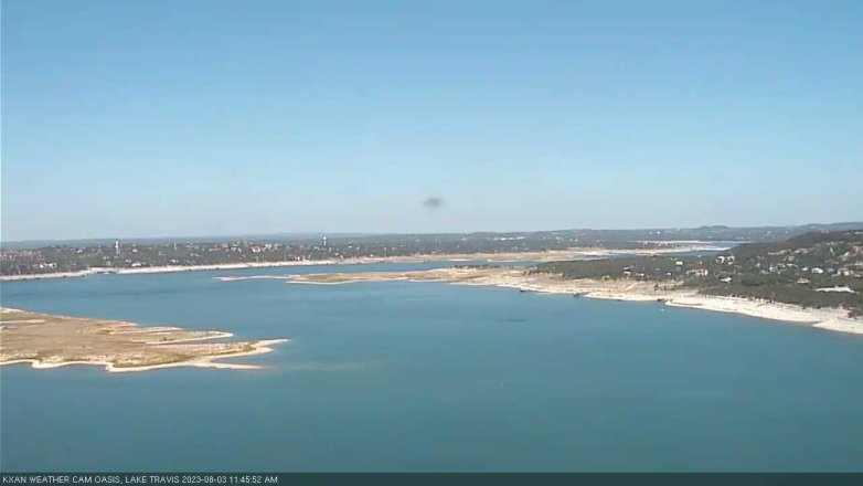 Lake Travis webcam, August 3, 2023 11:45 AM CT