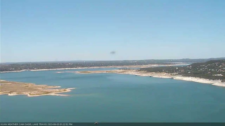 Lake Travis webcam, August 3, 2023 1:25 PM CT