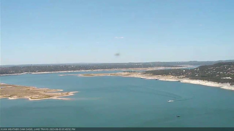 Lake Travis webcam, August 3, 2023 1:45 PM CT