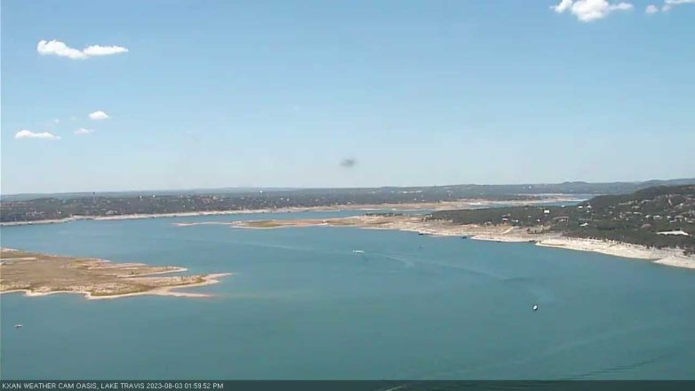 Lake Travis webcam, August 3, 2023 2:00 PM CT