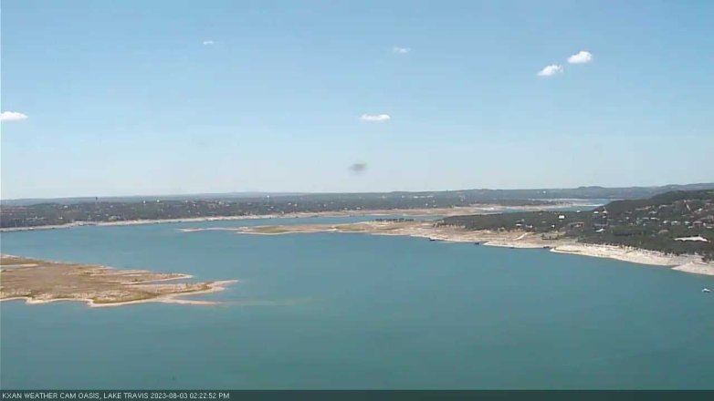 Lake Travis webcam, August 3, 2023 2:25 PM CT