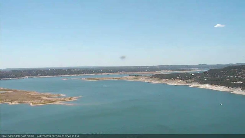 Lake Travis webcam, August 3, 2023 2:45 PM CT