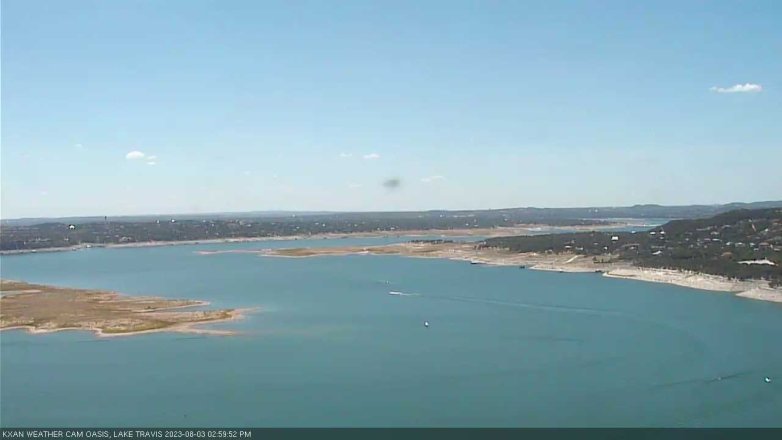 Lake Travis webcam, August 3, 2023 3:00 PM CT