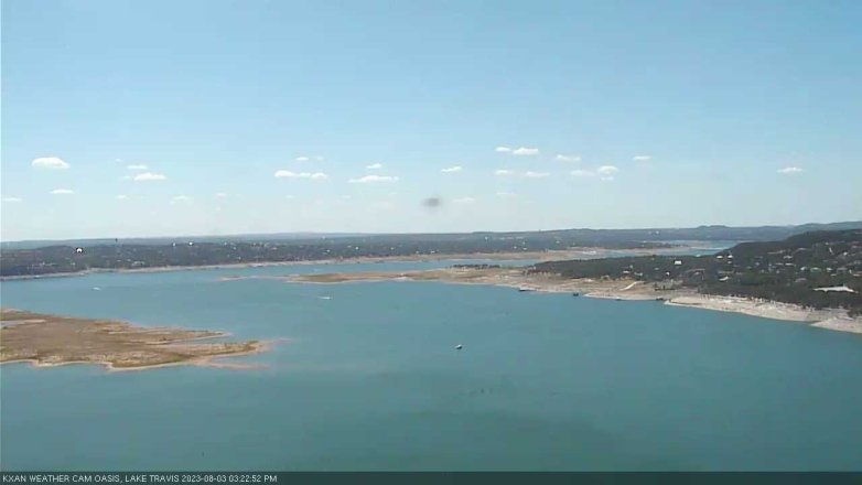 Lake Travis webcam, August 3, 2023 3:25 PM CT