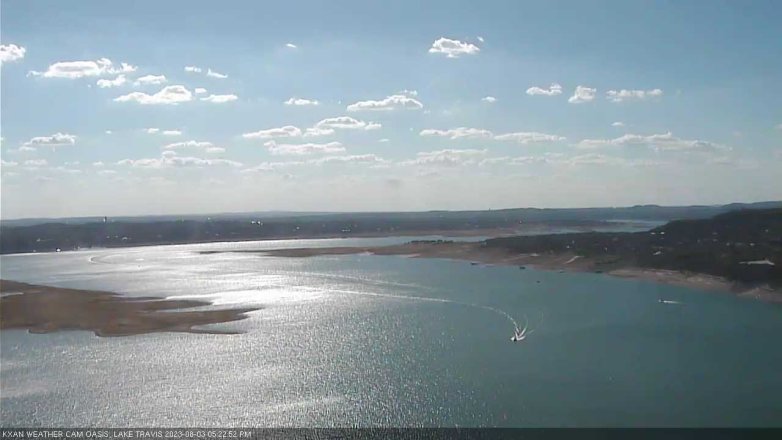 Lake Travis webcam, August 3, 2023 5:25 PM CT