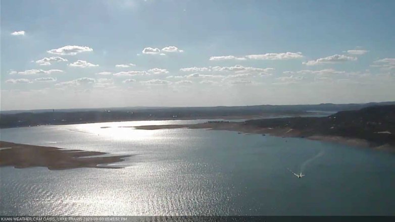 Lake Travis webcam, August 3, 2023 5:45 PM CT