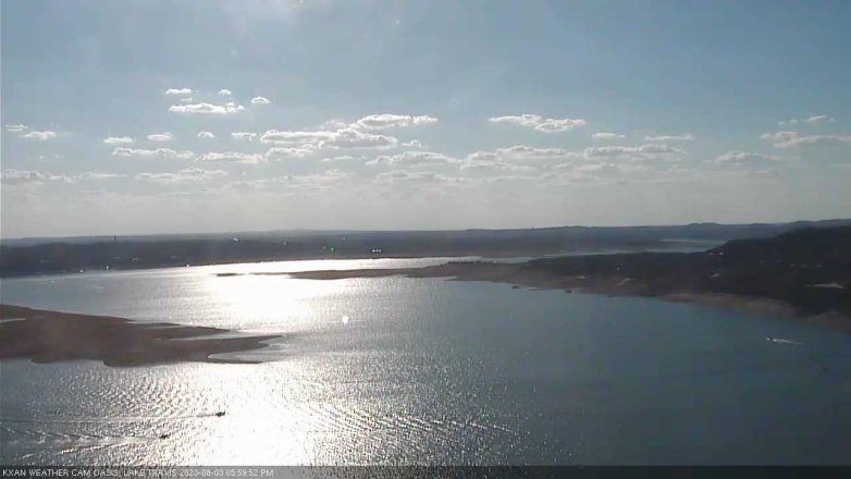 Lake Travis webcam, August 3, 2023 6:00 PM CT