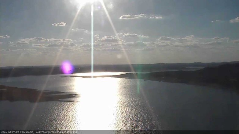 Lake Travis webcam, August 3, 2023 6:45 PM CT