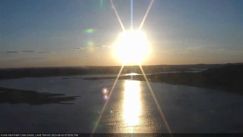 Lake Travis webcam, August 3, 2023 8:00 PM CT