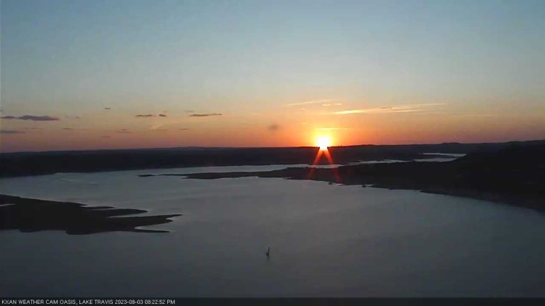 Lake Travis webcam, August 3, 2023 8:25 PM CT