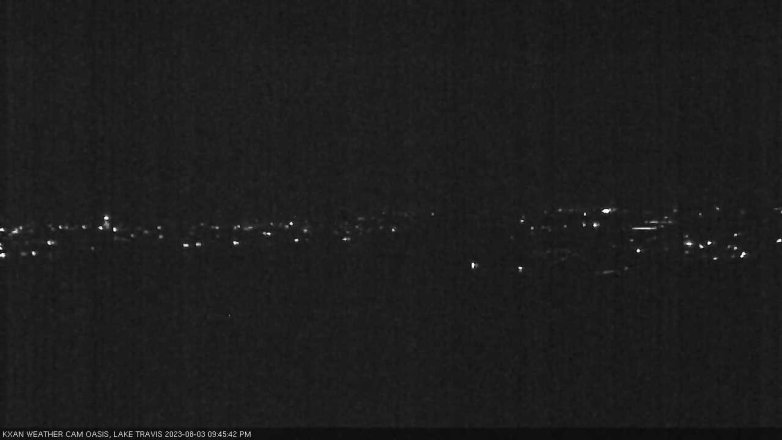 Lake Travis webcam, August 3, 2023 9:45 PM CT