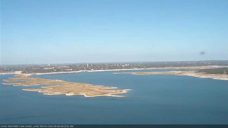 Lake Travis webcam, August 4, 2023 9:25 AM CT