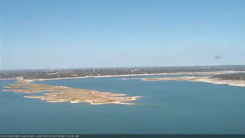 Lake Travis webcam, August 4, 2023 11:25 AM CT