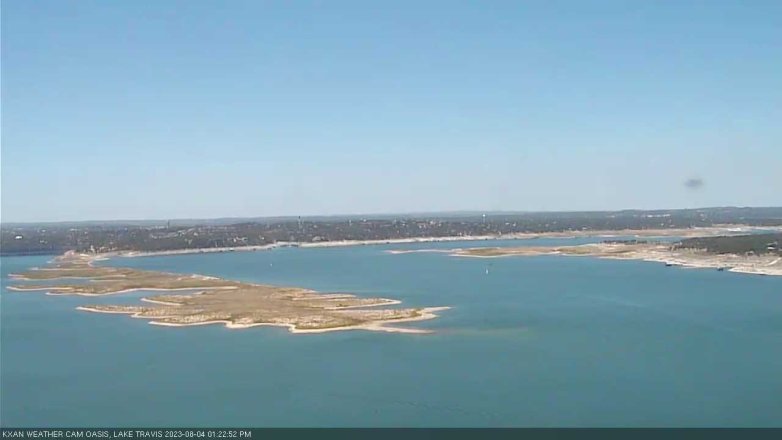 Lake Travis webcam, August 4, 2023 1:25 PM CT