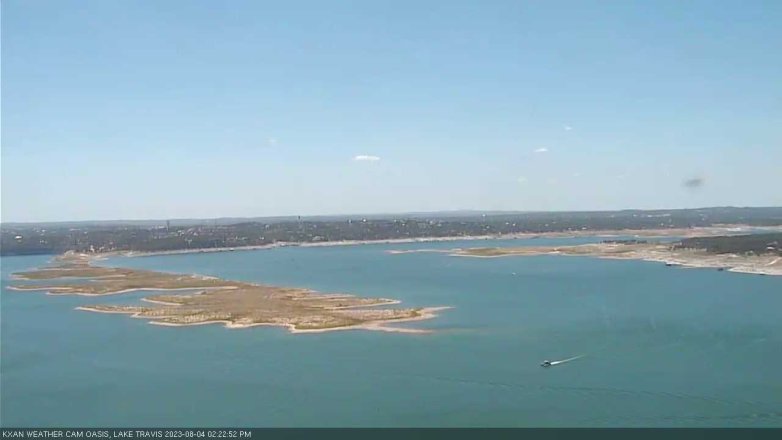 Lake Travis webcam, August 4, 2023 2:25 PM CT