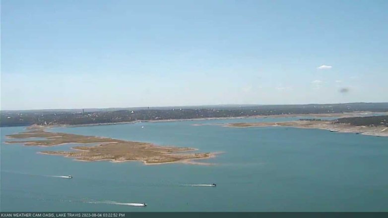Lake Travis webcam, August 4, 2023 3:25 PM CT