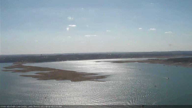 Lake Travis webcam, August 4, 2023 5:25 PM CT