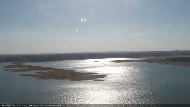 Lake Travis webcam, August 4, 2023 5:45 PM CT