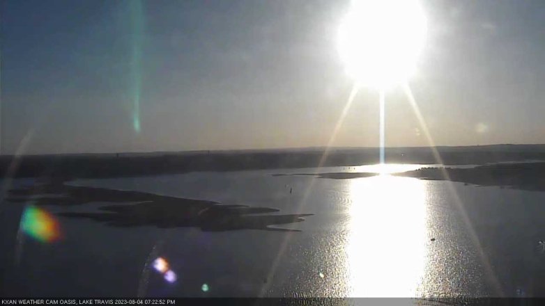 Lake Travis webcam, August 4, 2023 7:25 PM CT
