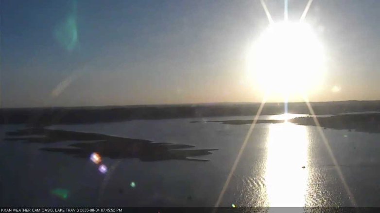 Lake Travis webcam, August 4, 2023 7:45 PM CT