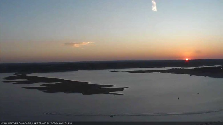 Lake Travis webcam, August 4, 2023 8:25 PM CT