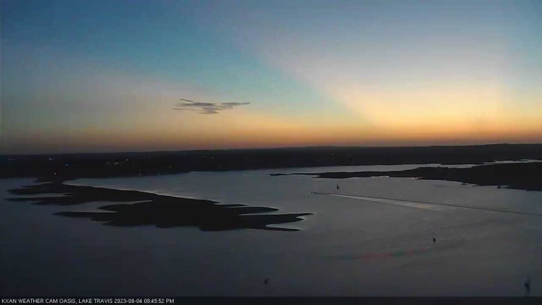 Lake Travis webcam, August 4, 2023 8:45 PM CT