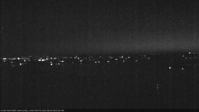 Lake Travis webcam, August 4, 2023 9:25 PM CT