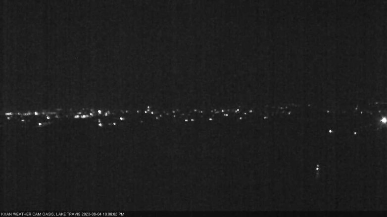 Lake Travis webcam, August 4, 2023 10:00 PM CT