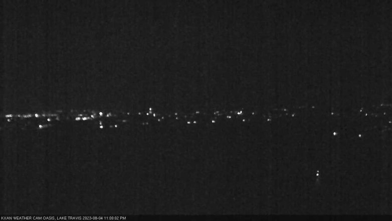 Lake Travis webcam, August 4, 2023 11:00 PM CT