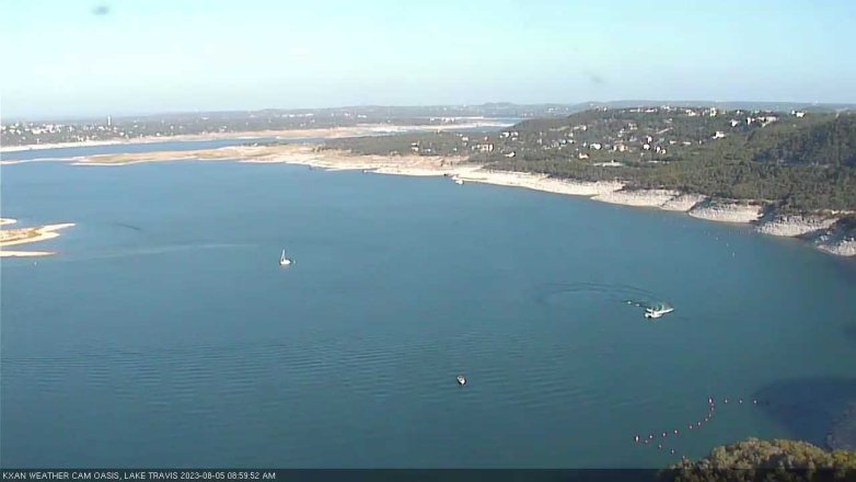Lake Travis webcam, August 5, 2023 9:00 AM CT