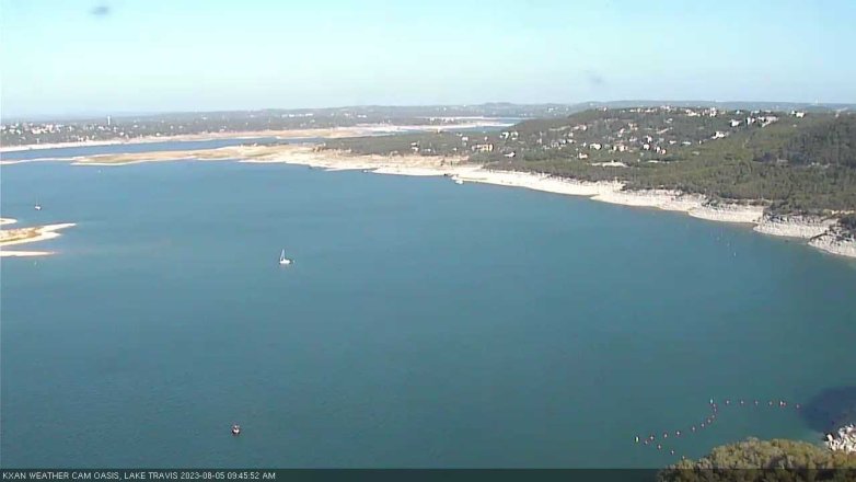 Lake Travis webcam, August 5, 2023 9:45 AM CT