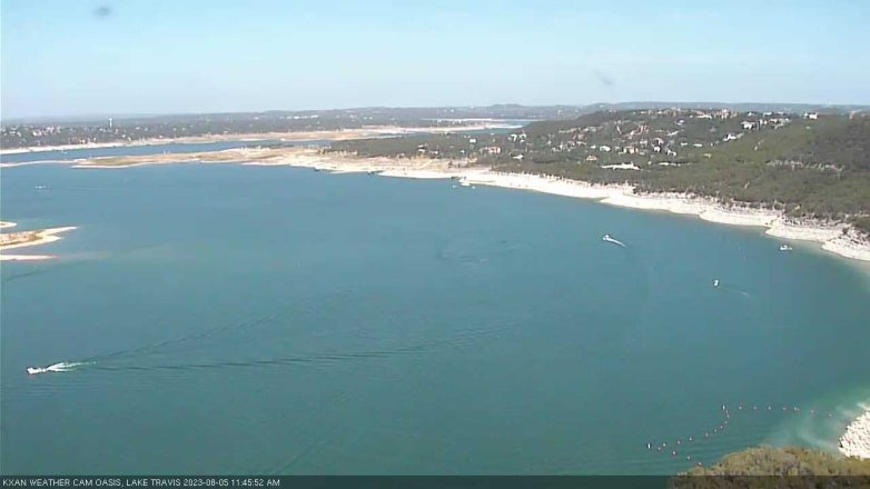 Lake Travis webcam, August 5, 2023 11:45 AM CT