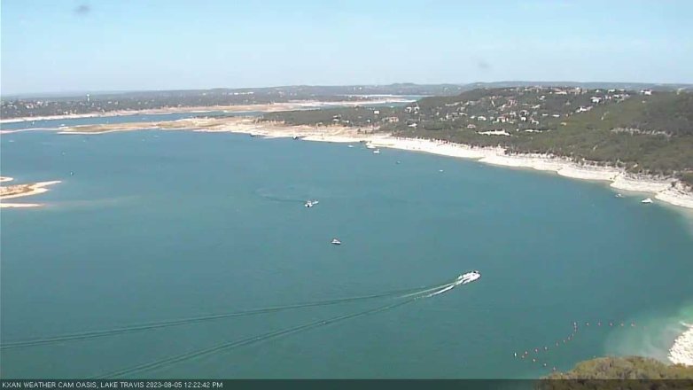 Lake Travis webcam, August 5, 2023 12:25 PM CT
