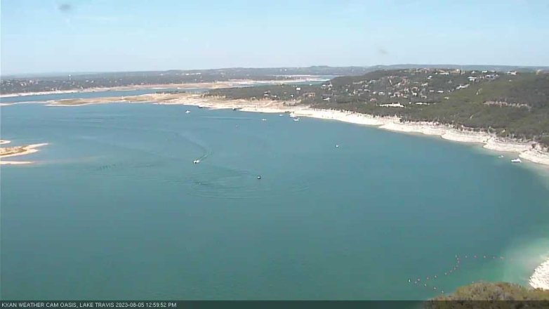 Lake Travis webcam, August 5, 2023 1:00 PM CT