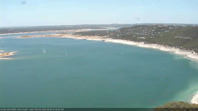 Lake Travis webcam, August 5, 2023 1:45 PM CT