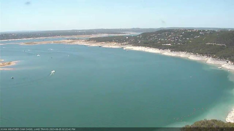 Lake Travis webcam, August 5, 2023 2:25 PM CT